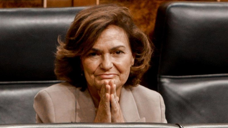 ep la vicepresidenta del gobierno carmen calvo durante la primera sesion ordinaria en el congreso de