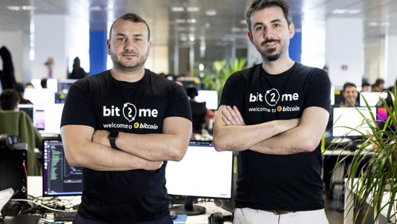 ep leif ferreira derecha y andrei manuel cofundadores ceo y coo respectivamente de bit2me