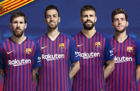 ep leo messi sergio busquets gerard pique y sergi roberto capitanes barcelona
