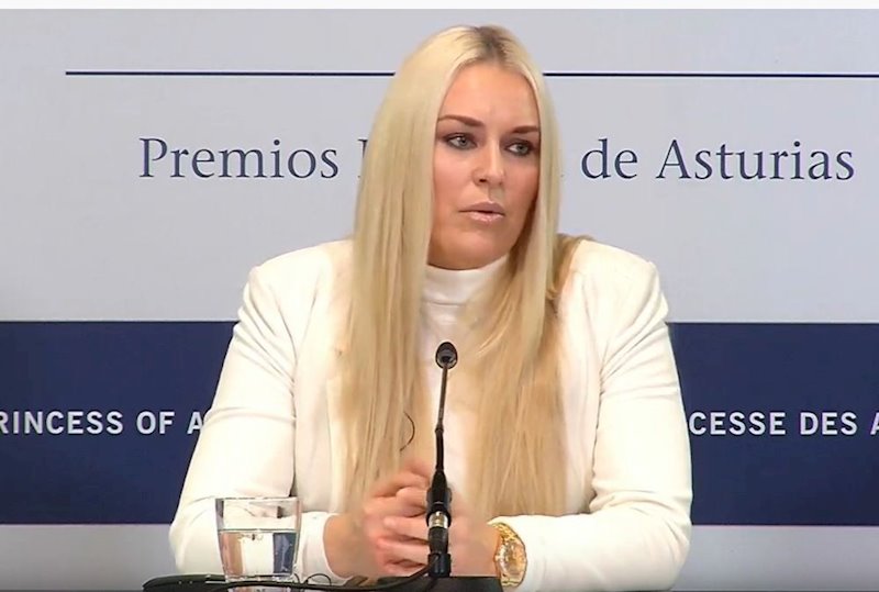 ep lindsey vonn durante la rueda de prensa en el hotel de la reconquista