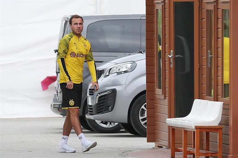 ep mario gotze antes de un entrenamiento del borussia dortmund en la concentracion en marbella