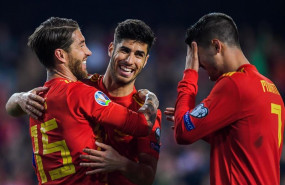 ep ramos asensio y morata con la seleccion espanola