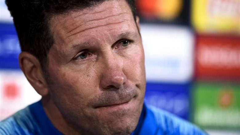 ep uefa champions league - atletico madrid press conference ep uefa champions league - atletico madrid press conference