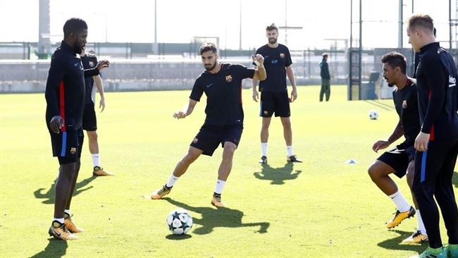 ep andre gomes umtiti ter stegen entrenamiento barcelona