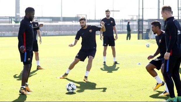 ep andre gomes umtiti ter stegen entrenamiento barcelona