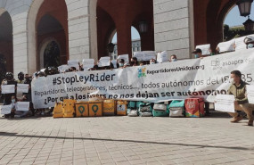ep concentracion de riders contra la ley de las plataformas digitales