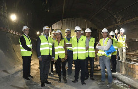 ep el ministro de fomento en funciones jose luis abalos supervisa las obras del tunel de recoletos