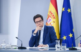 ep el ministro de transformacion digital oscar lopez durante una rueda de prensa posterior a la