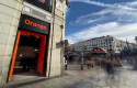 ep exterior de la tienda de la compania telefonica orange en la calle del carmen de madrid espana