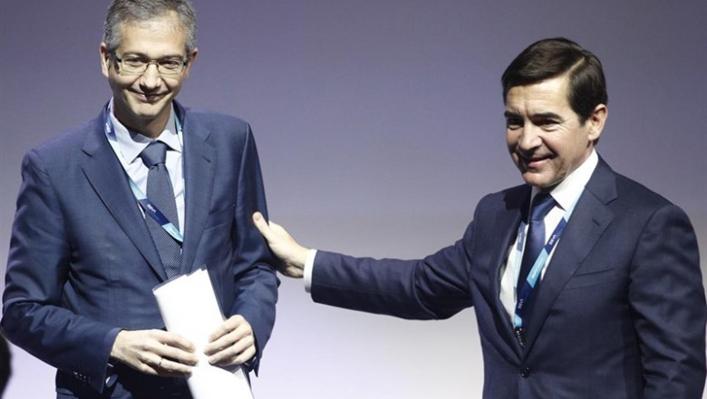 Gobernador del Banco de España, Pablo Hernández de Cos | Eduardo Parra - Europa Press ep i-d gobernadorbancoespana pablo hernandezcos ypresidentebbva carlos torre vila duranteencuentro edufin summit 2019 digitalizacioneducacion financiera una nuevapara cubrir oportunidades organizadobbva