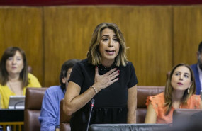 ep la secretaria general del psoe-a susana diaz durante su turno de palabra en la sesion de control