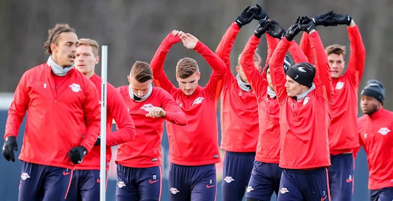 ep los jugadores del leipzig durante un entrenamiento antes del paron por el coronavirus ep los jugadores del leipzig durante un entrenamiento antes del paron por el coronavirus