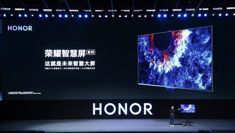 El presidente de Honor, George Zhao, presenta la pantalla inteligente Honor Vision en la conferencia anual de desarrolladores de Huawei 2019 | HONOR / PRNEWSWIRE ep presidentehonor george zhao presentapantalla inteligente honor visionla conferencia anualdesarrolladoreshuawei 2019