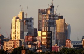 london city skyscrapers sunset london city skyscrapers sunset