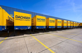 ep camiones de dachser iberia en una de las instalaciones de la compania