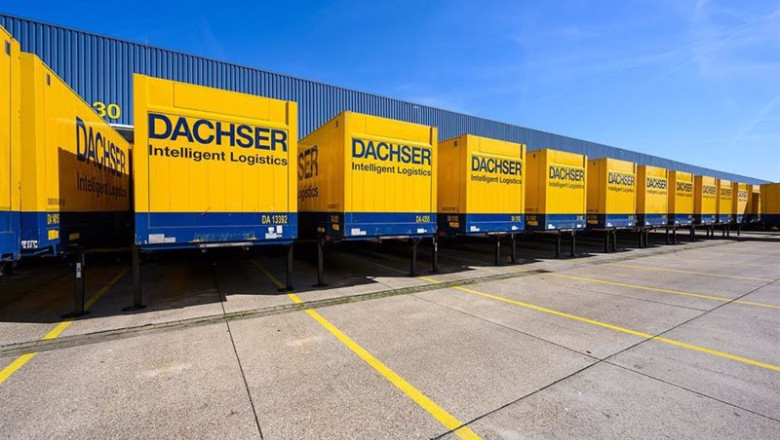 ep camiones de dachser iberia en una de las instalaciones de la compania ep camiones de dachser iberia en una de las instalaciones de la compania
