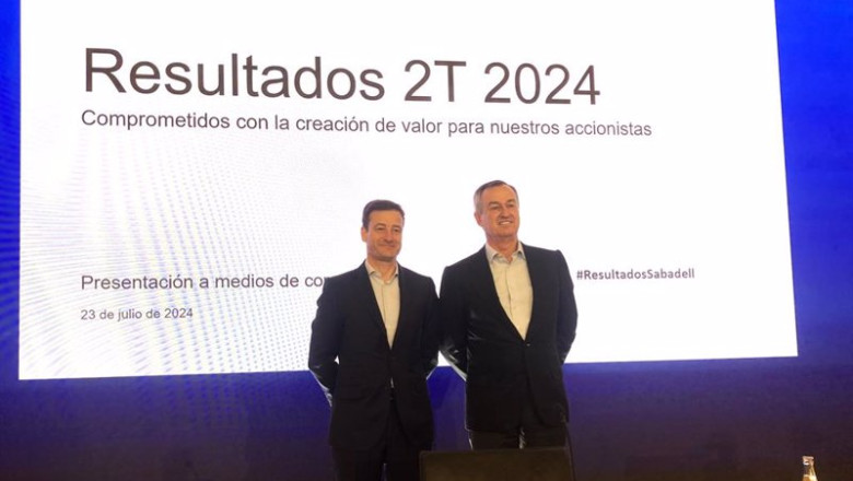 El director financiero de Banco Sabadell, Leopoldo Alvear, y el consejero delegado, César González-Bueno. | EUROPA PRESS ep el director financiero de banco sabadell leopoldo alvear y el consejero delegado cesar 20240723125204