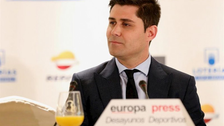 ep el presidente de la asociacion de futbolistas espanoles david aganzo interviene en un desayuno