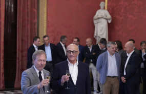 ep el presidente de la camara de barcelona josep santacreu i y el presidente de banco sabadell josep