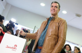 ep el presidente del gobierno en funciones pedro sanchez voto en la consulta a la militancia del