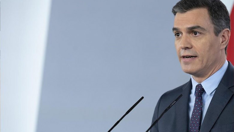 El presidente del Gobierno, Pedro Sánchez, durante su comparecencia para dar cuenta de las últimas determinaciones sobre la crisis del Covid-19. En Madrid, (España), a 9 de mayo de 2020. | Moncloa ep el presidente del gobierno pedro sanchez durante su comparecencia para dar cuenta de las ultimas