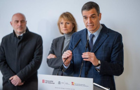 ep el presidente pedro sanchez en una promocion de viviendas en sant boi de llobregat barcelona