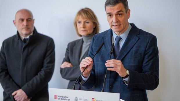 ep el presidente pedro sanchez en una promocion de viviendas en sant boi de llobregat barcelona