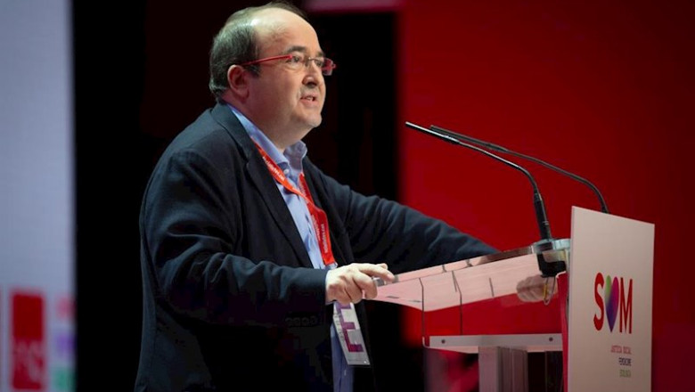 El primer secretario del PSC, Miquel Iceta, durante el 14 congreso del PSC en el que se ratifica como primer secretario, en Barcelona a 14 de diciembre de 2019 | David Zorrakino - Europa Press ep el primer secretario del psc miquel iceta durante el 14 congreso del psc en el que se ratifica