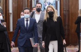 ep el vicesecretario general y portavoz de ciudadanos edmundo bal y la diputada de cs maria munoz a