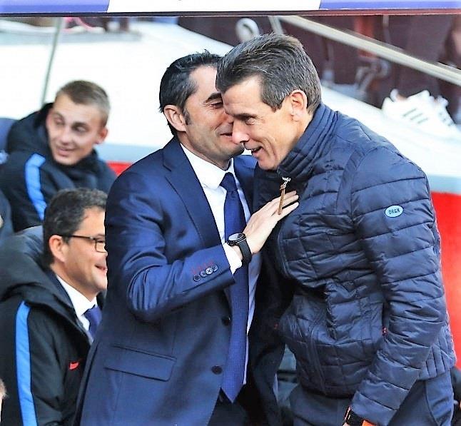 ep entrenadorceltavigo juan carlos unzue saludaernesto valverde