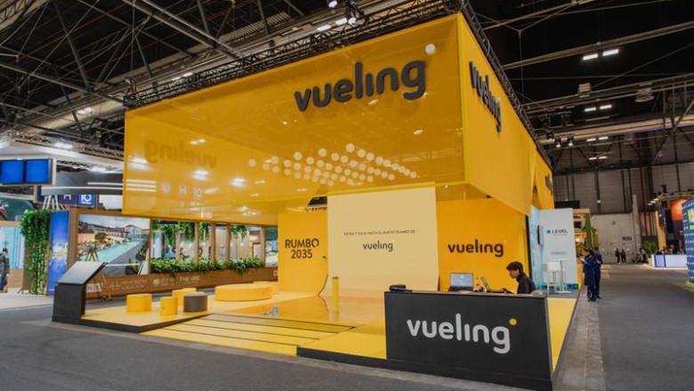 Imagen del 'stand' de Vueling en Fitur. | VUELING ep imagen del stand de vueling en fitur