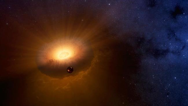 Imagen de una 'synestia', rosquilla planetaria de roca vaporizada | SARAH STEWART/UC DAVIS BASED ON NASA RENDERING ep imagenuna synestia rosquilla planetariaroca vaporizada