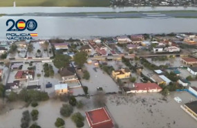 ep inundacion del aeropuerto de cordoba y parcelas junto a el por el temporal del tren de borrascas