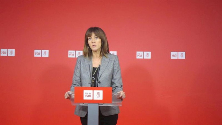 La secretaria general del PSE-EE, Idoia Mendia, en rueda de prensa | EUROPA PRESS - Archivo ep la secretaria general del pse-ee idoia mendia en rueda de prensa