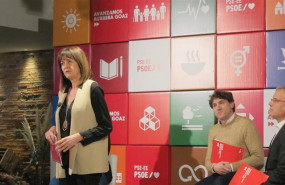 ep los dirigentes socialistas idoia mendia eneko andueza y alfredo retortillo en un acto