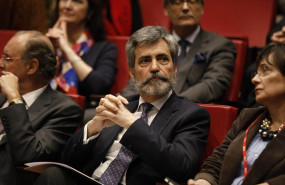 ep presidentetribunal supremodel consejo generalpoder judicial carlos lesmes encentrola imagen con barba ensede del organogobiernolos jueces duranteactoscelebracion del dia europeola mediacion carlos l