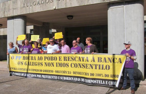 ep protesta de preferentistas en santiago de compostela