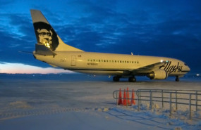 dl alaska Airlines avión viaje nieve estados unidos estados unidos de america pd