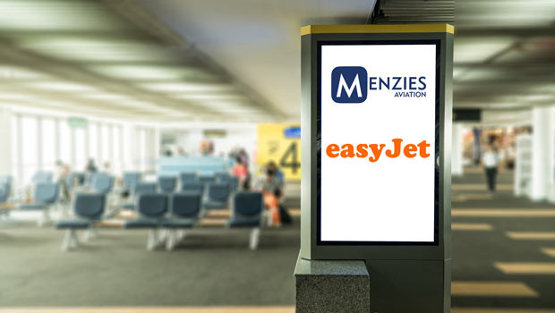 dl menzies aviation easyjet airport ground handling services logos
