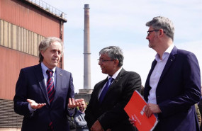 ep de izda a dcha el presidente de arcelormittal en espana jose manuel arias el ceo de arcelormittal