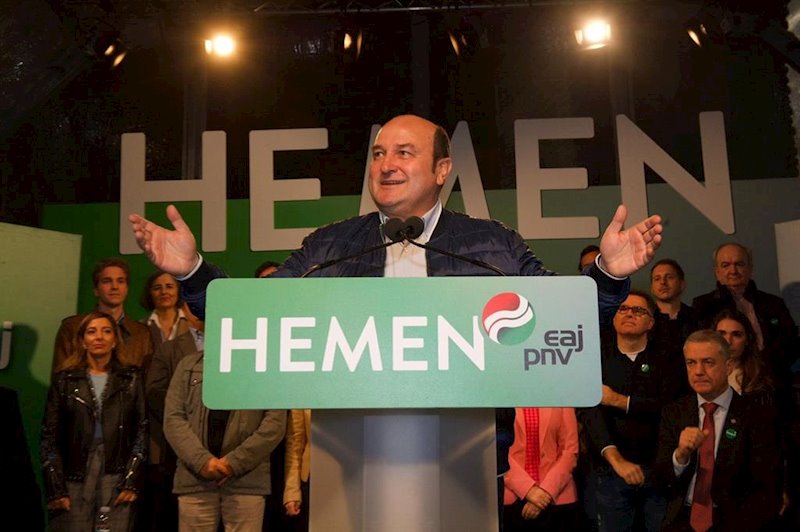 ep el presidente del pnv andoni ortuzar en el acto de apertura de campana para el 10n