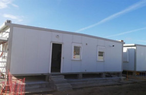 ep imagen de uno de los edificios prefabricados instalados en el distrito madrileno de villa de