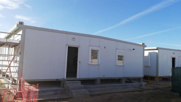 ep imagen de uno de los edificios prefabricados instalados en el distrito madrileno de villa de