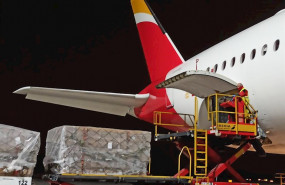 ep imagen del corredor aereo sanitario con material critico para hospitales