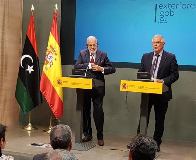 Josep Borrell y su homólogo Mohamed Taher Syala (Libia) | TWITTER JOSEP BORRELL ep josep borrellsu homologo mohamed taher syala libia