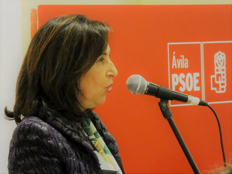 ep la ministra de defensa en funciones margarita robles durante un acto en avila