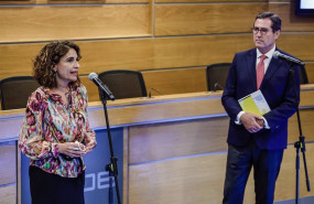 ep la ministra de hacienda maria jesus montero y el presidente de la ceoe antonio garamendi