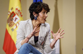 ep la ministra de inclusion y migraciones elma saiz durante un conversatorio bajo el titulo mujeres