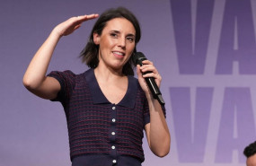 ep la secretaria politica de podemos y eurodiputada irene montero interviene durante el acto de