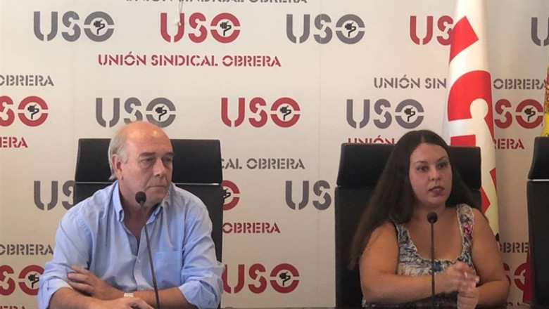 La secretaria de Comunicación y Estudios Sindicales, Laura Estévez, junto al director del Gabinete de Estduios, José Luis Fernández Santillana | EUROPA PRESS ep la secretariacomunicacionestudios sindicales laura estevez juntodirectorgabineteestduios jose luis fernandez santillana